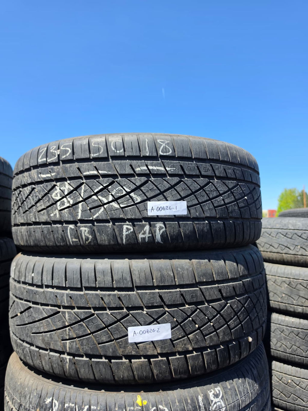 235/50ZR18 Pair (2 Used Tires) Continental ExtremeContact