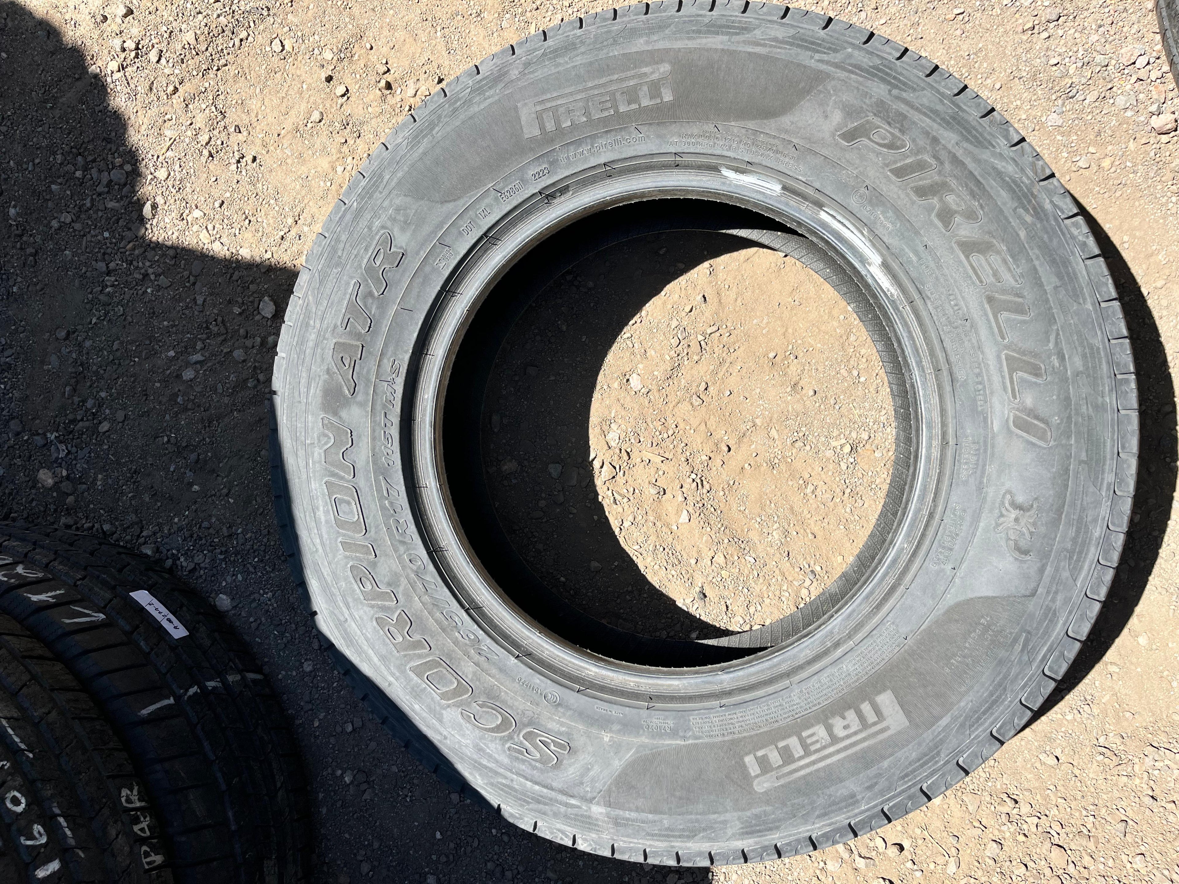 265/70R17 Set (4 Used Tires) Pirelli Scorpion (ATR)