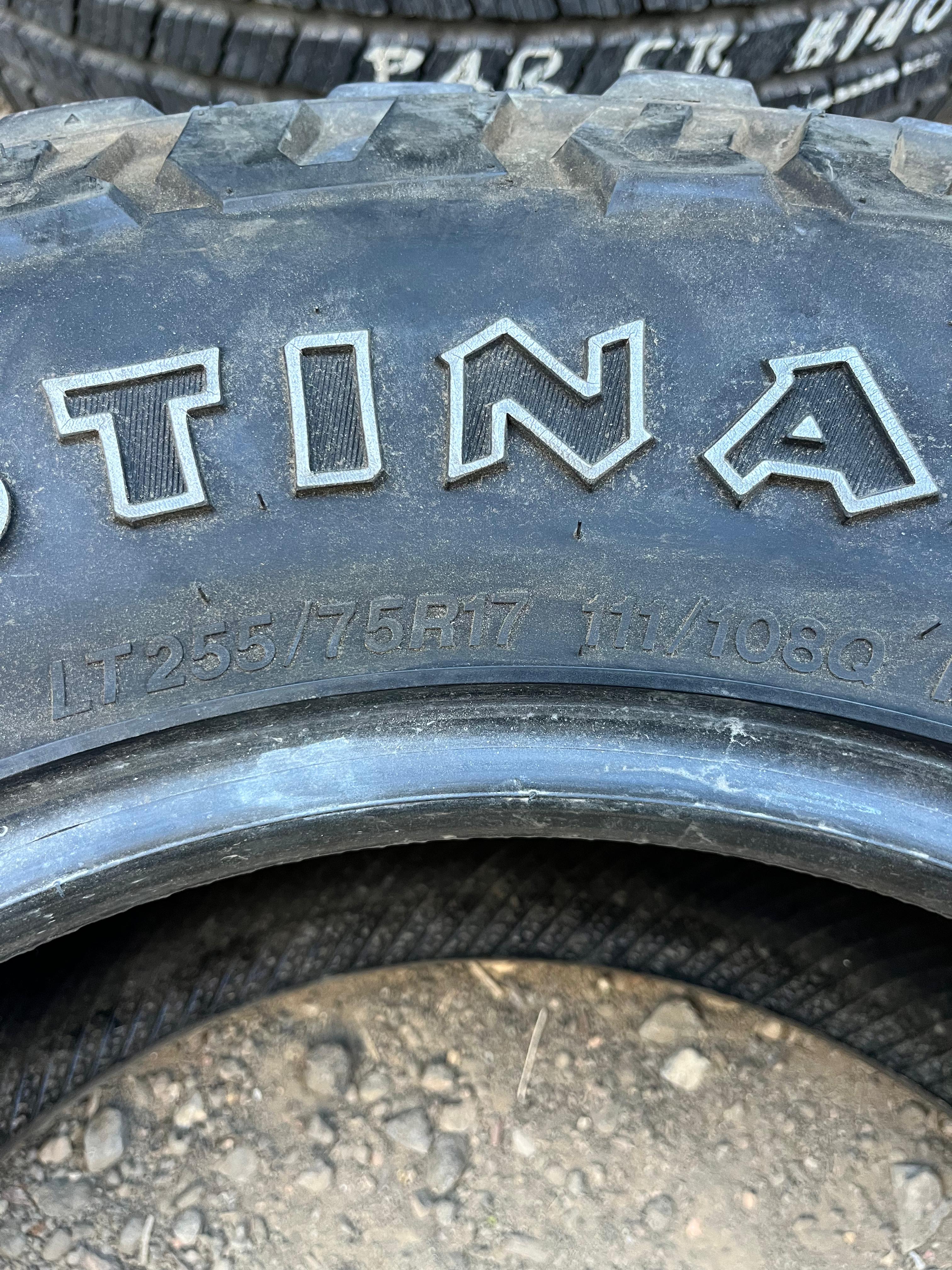 LT255/75R17 Pair (2 Used Tires) Firestone Destination