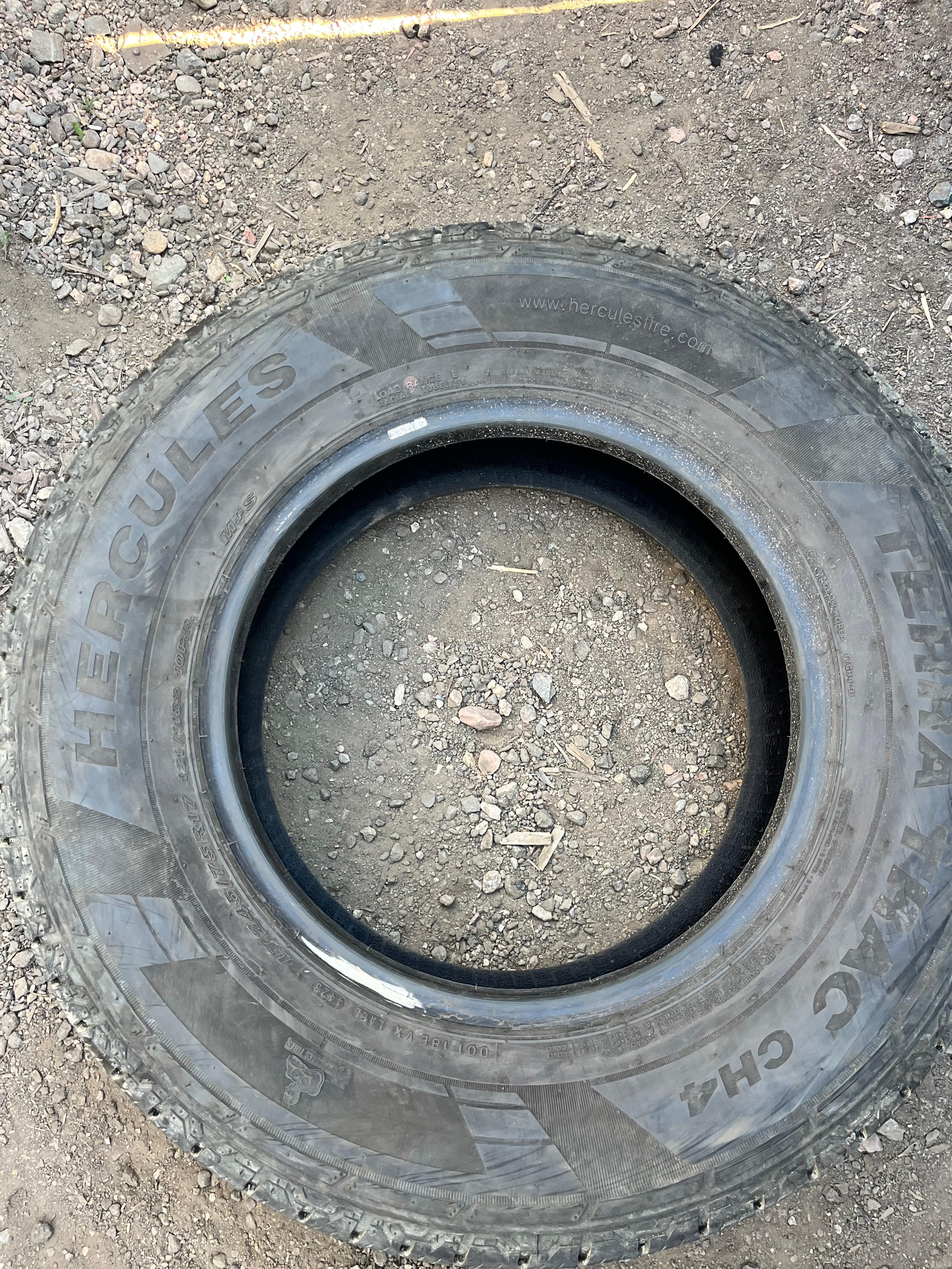 LT245/75R17 Set (4 Used Tires) Hercules Trac (CH4)
