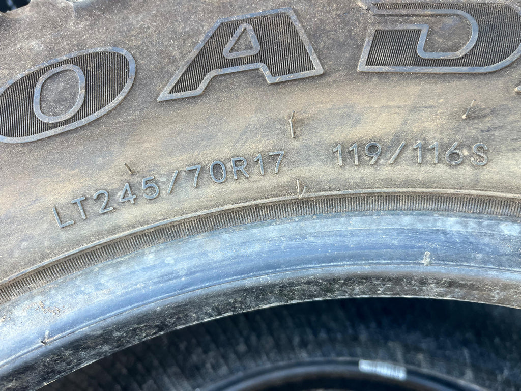 LT245/70R17 Pair (2 Used Tires) Road X RXQUEST (QX12)