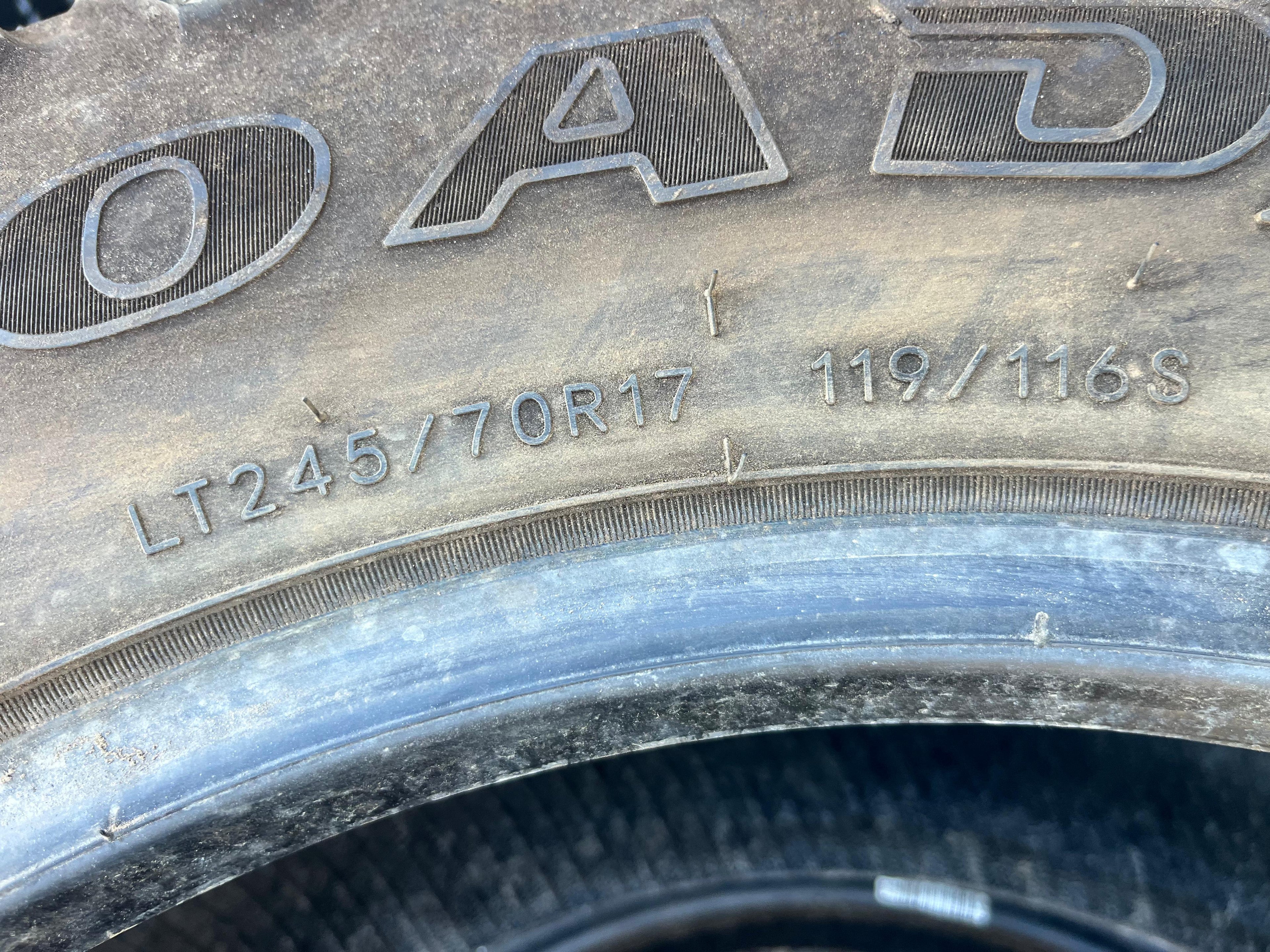LT245/70R17 Pair (2 Used Tires) Road X RXQUEST (QX12)