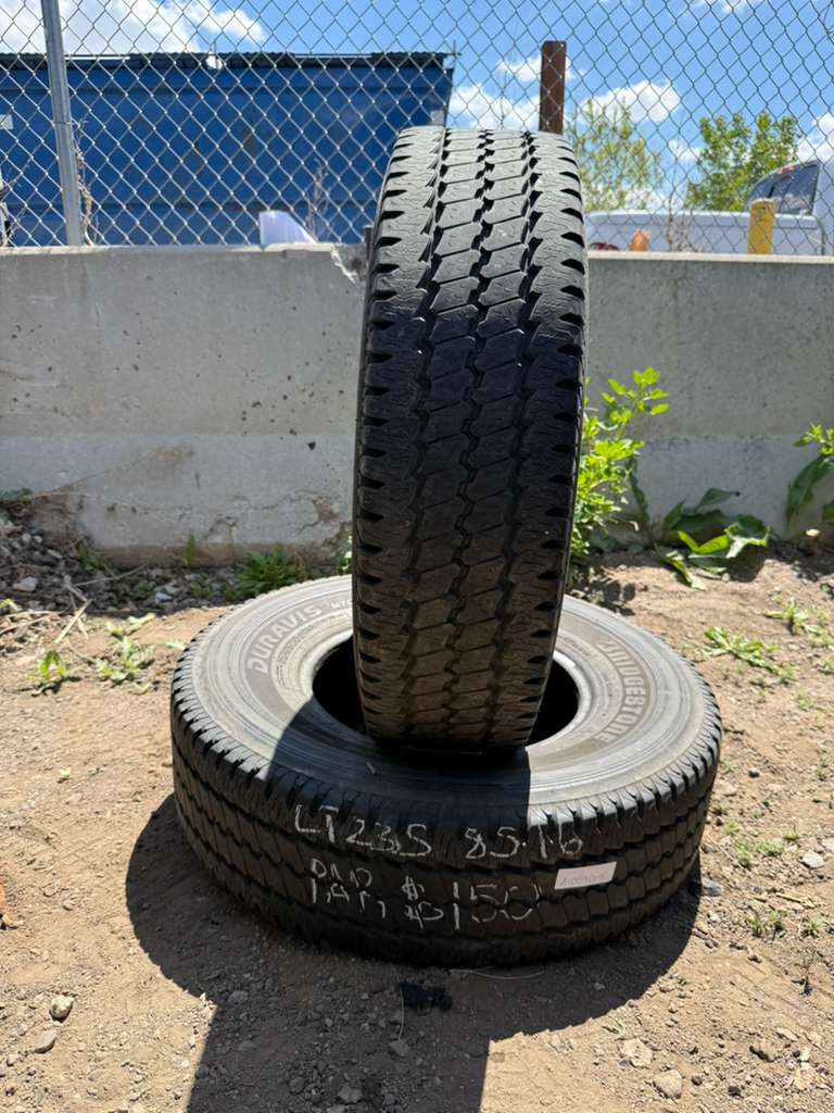 LT235/85R16 Pair (2 Used Tires) Bridgestone Duravis M700 HD