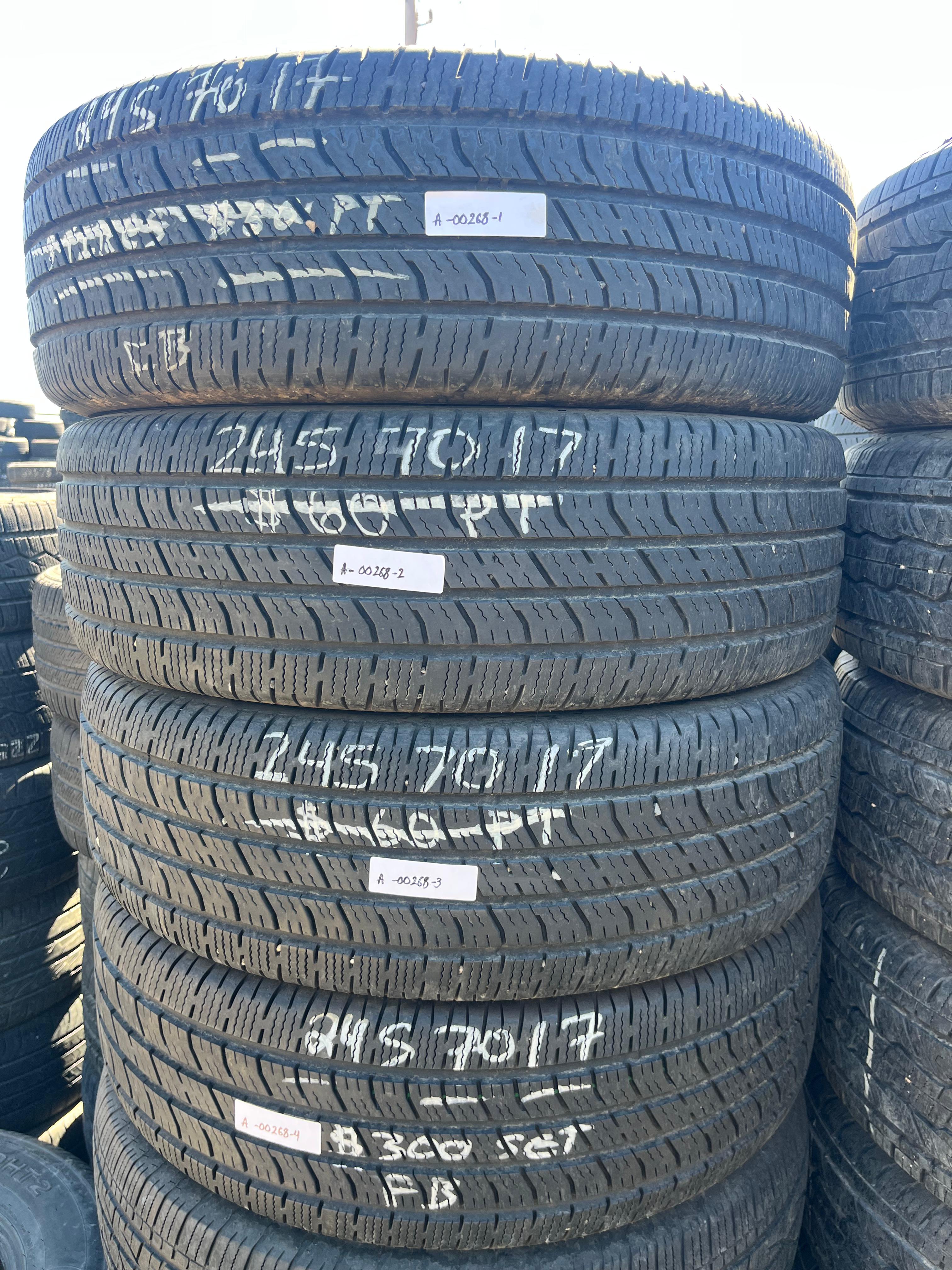245/70R17 Set (4 Used Tires) Toyo Tire Open Country