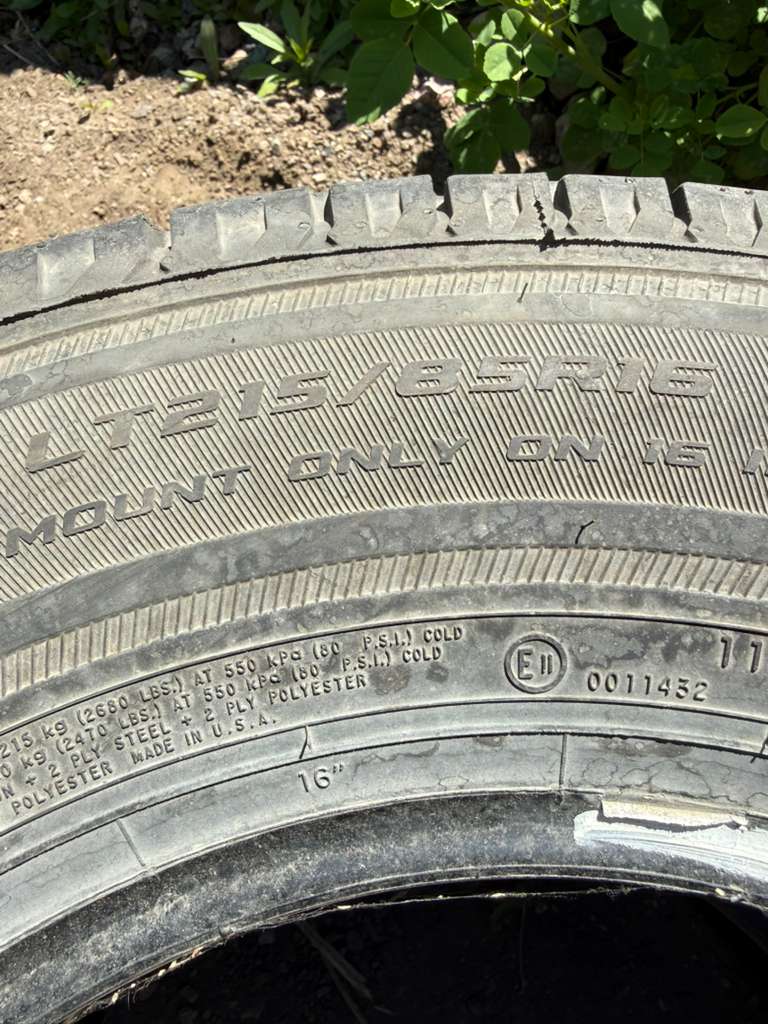 LT215/85R16 Pair (2 Used Tires) Cooper Discoverer HT3