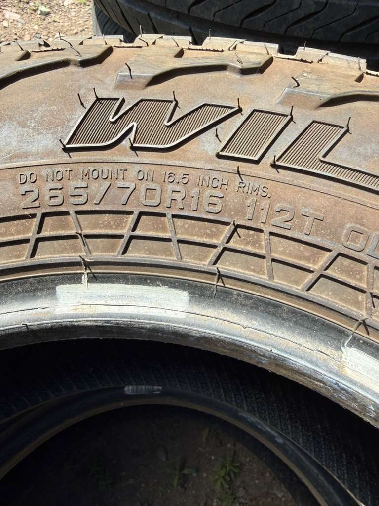 265/70R16 Pair (2 Used Tires) Falken Wildpeak AT3W
