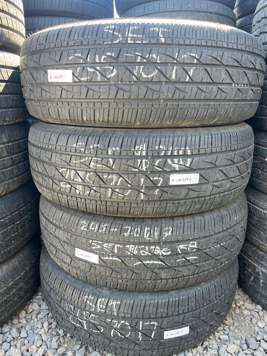 245/70R17 Set (4 Used Tires)  Firestone Destination (LE3)