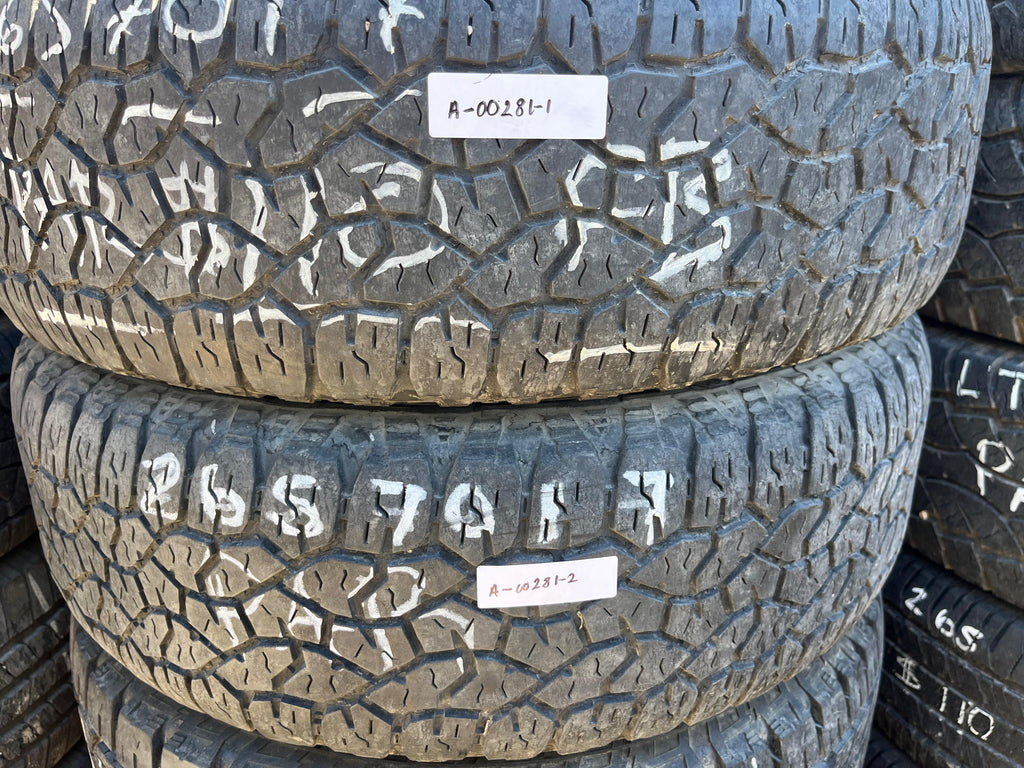 265/70R17 Pair (2 Used Tires) Goodyear Wrangler