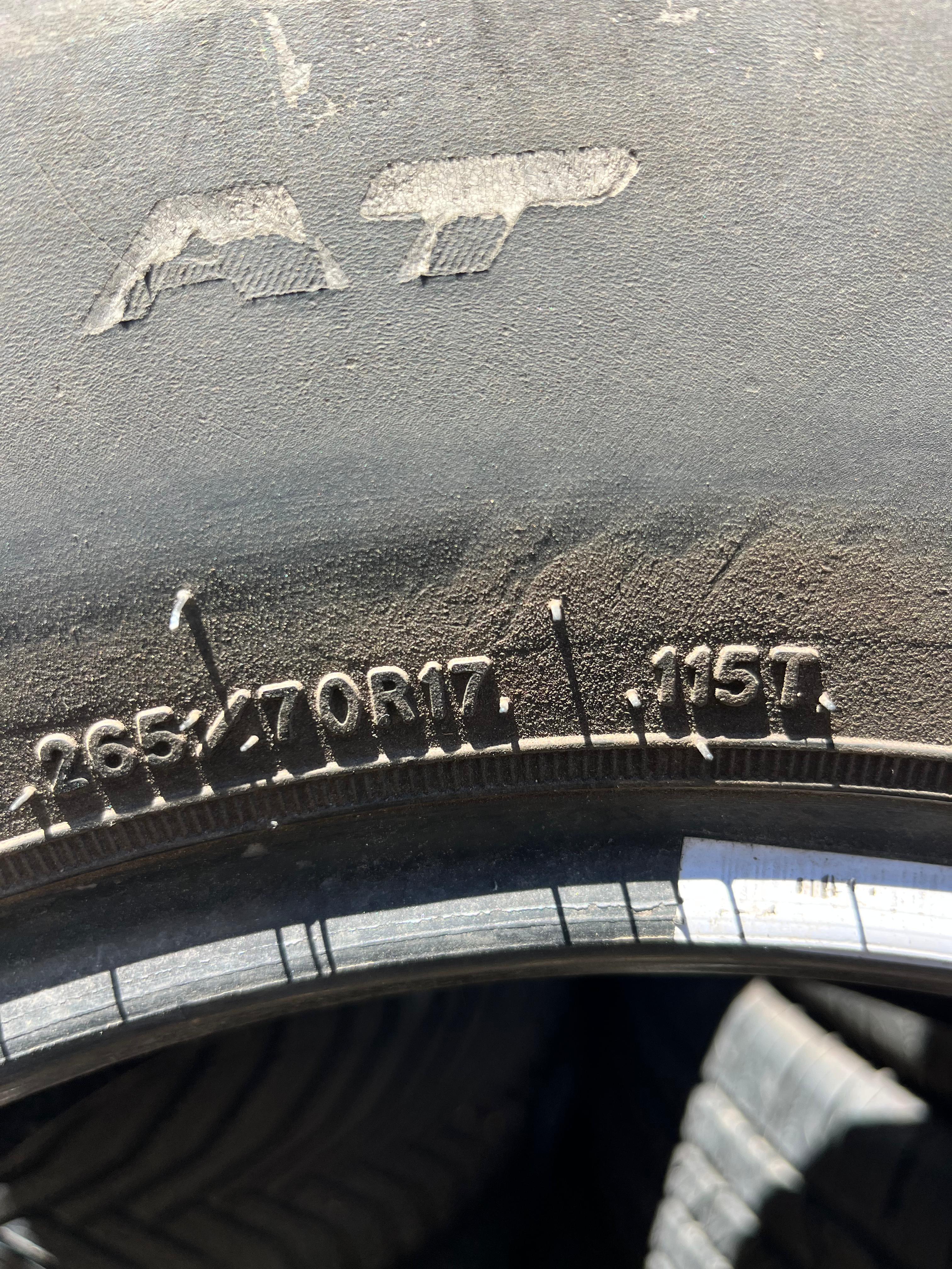265/70R17 Pair (2 Used Tires) Goodyear Wrangler