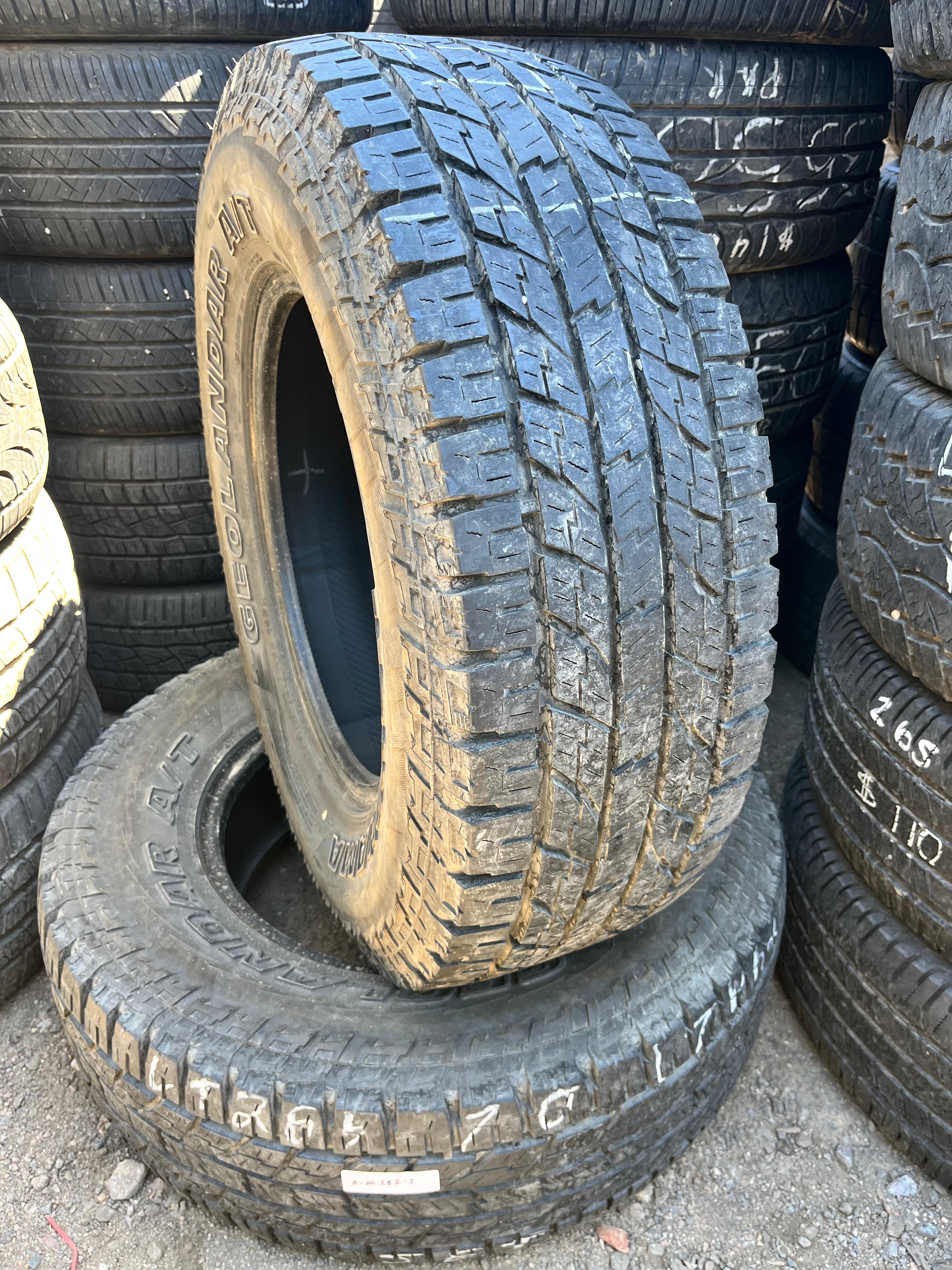 LT 265/70R17  Pair (2 Used Tires) Yokohama Geolandar