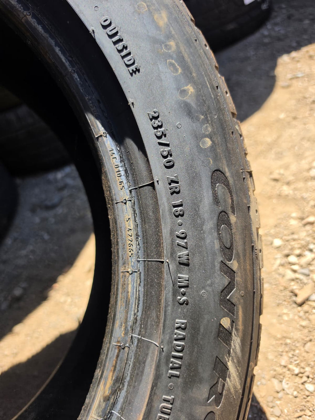 235/50ZR18Pair (2 Used Tires) Continental  Control Contact