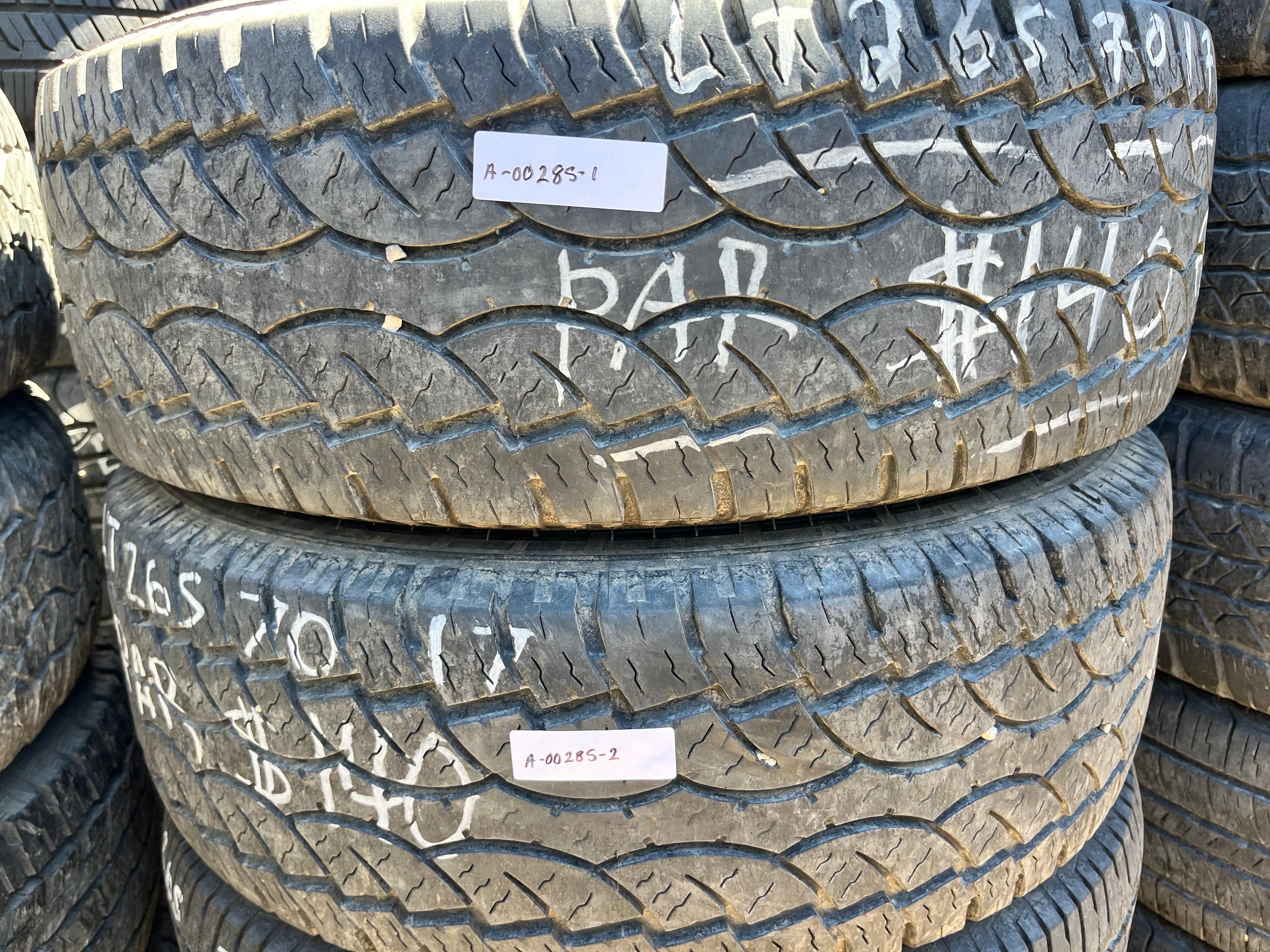 LT265/70R17 Pair (2 Used Tires) Thunderer Ranger