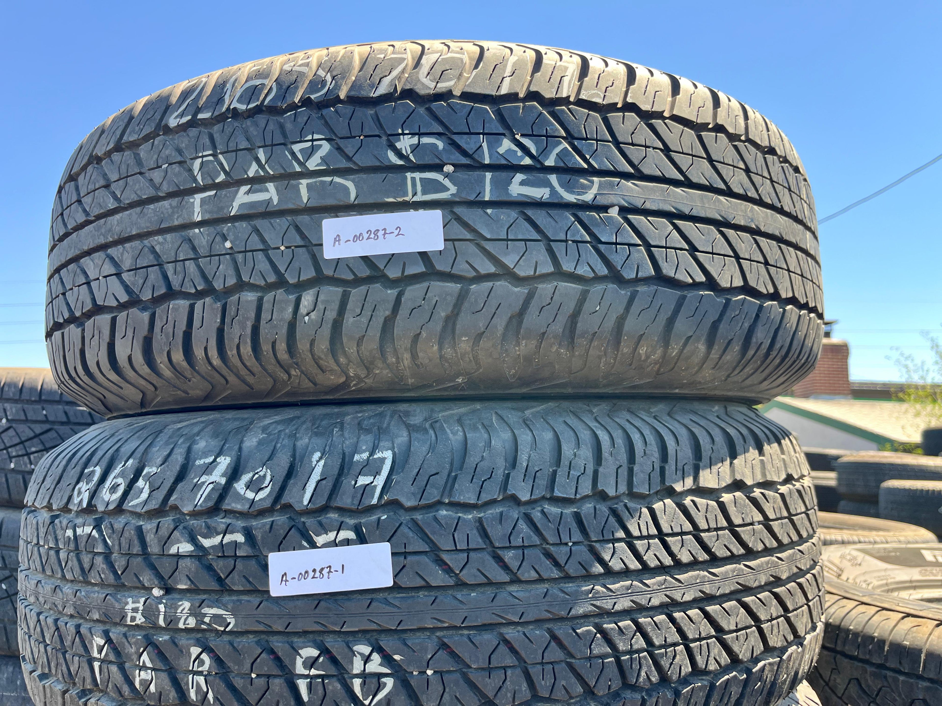 265/70R17 Pair (2 Used Tires) GrandTrek Dunlop (AT20)