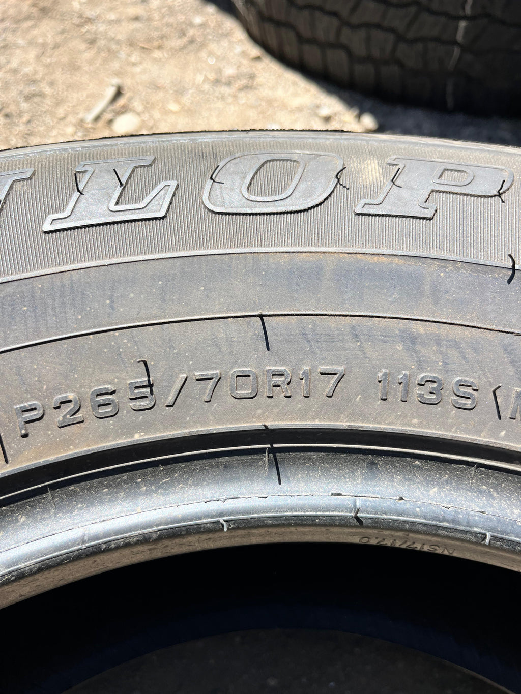 265/70R17 Pair (2 Used Tires) GrandTrek Dunlop (AT20)