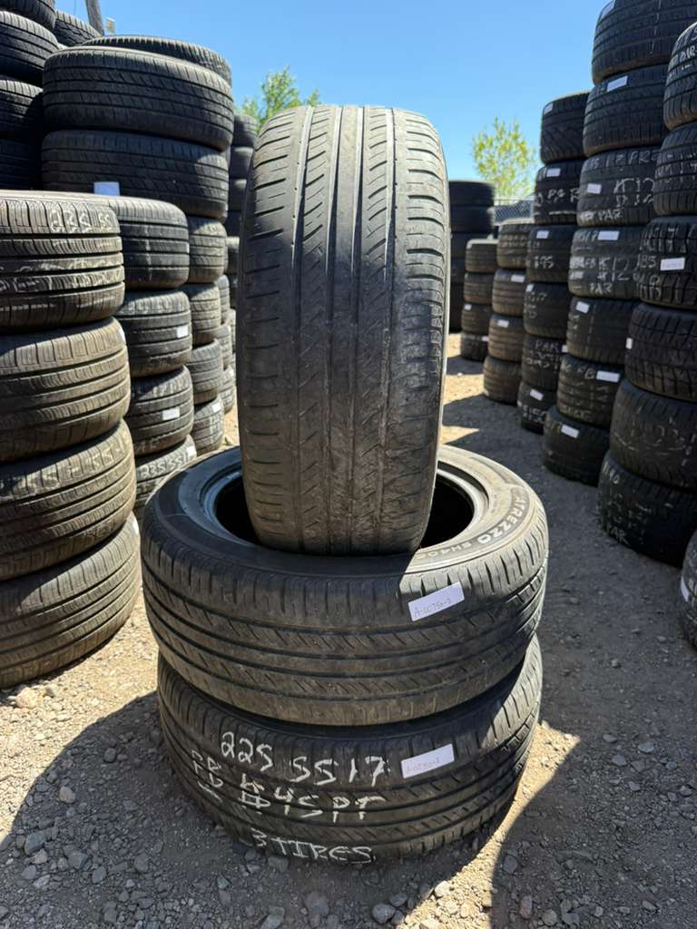 225/55R17 (3 Used Tires) Sailun Atrezzo SH408