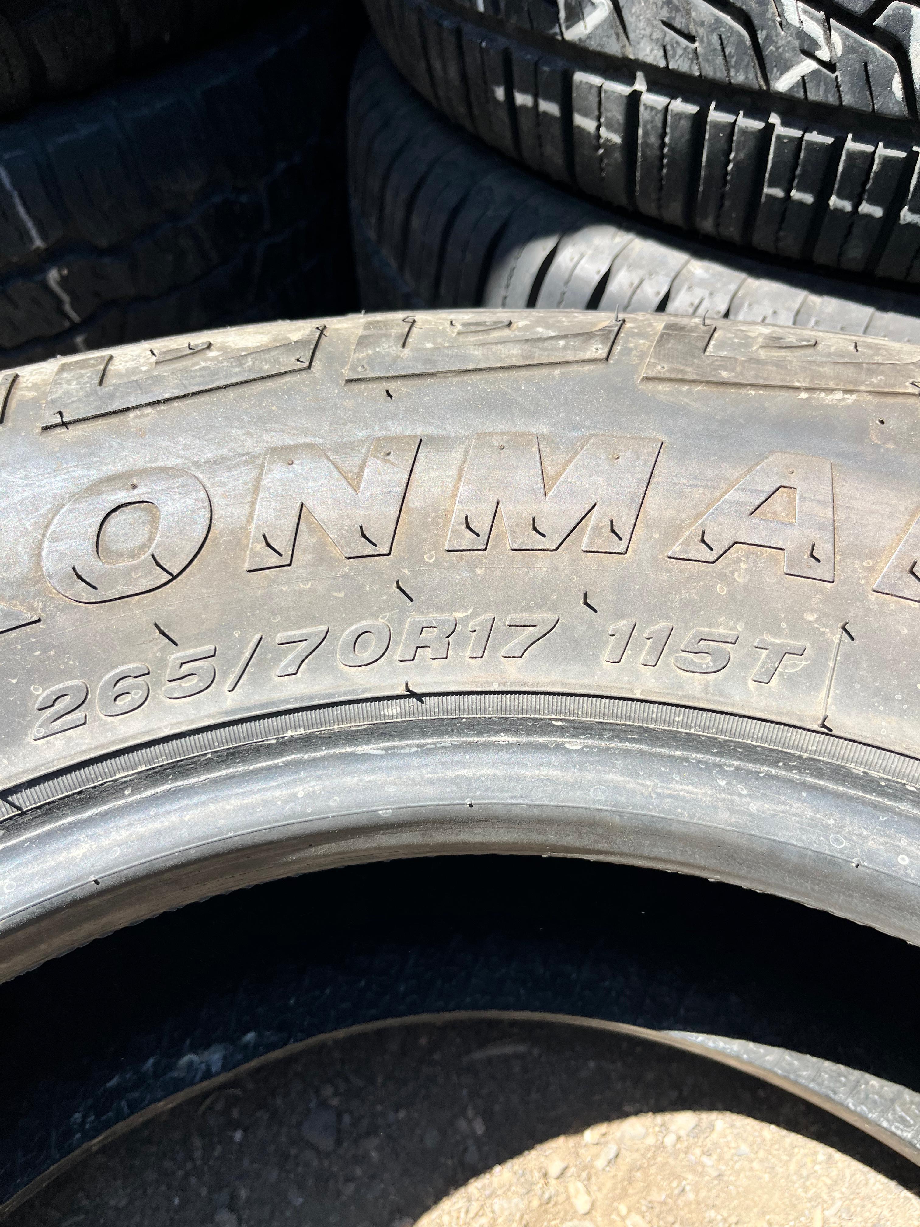265/70R17 (3 Used Tires) Ironman All Country A/T