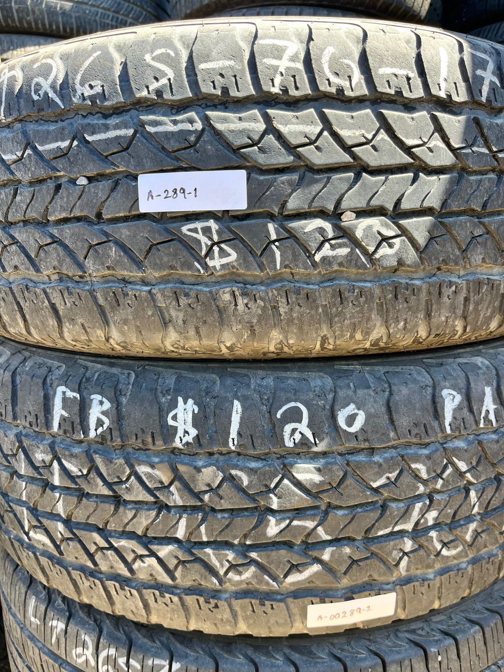 LT265/70R17 Pair (2 Used Tires) Sailun Terramax (HT)