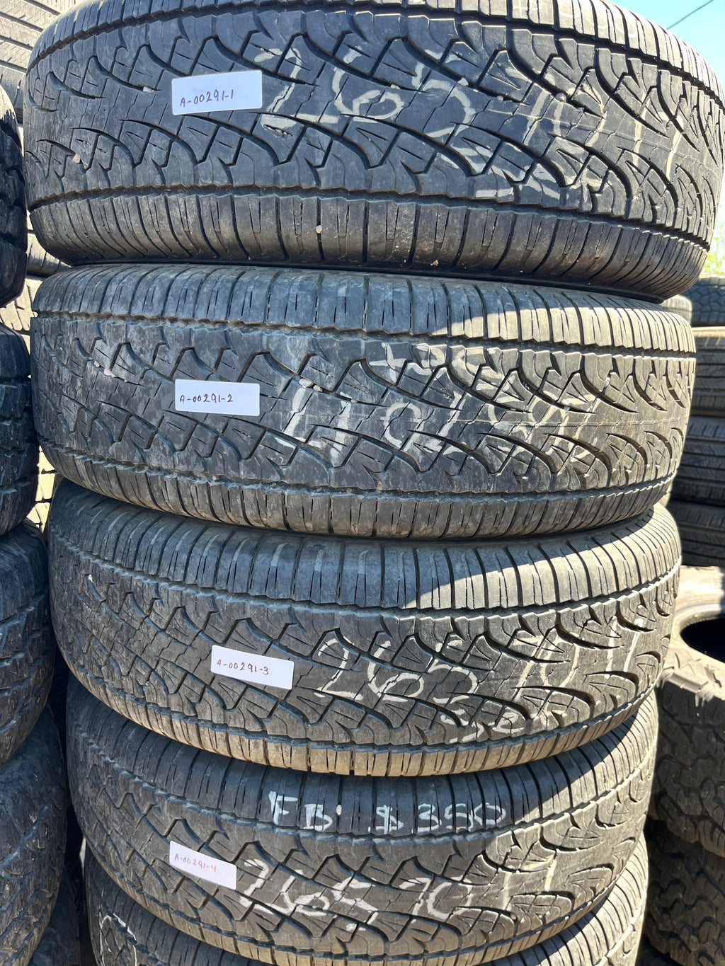 265/70R17 Set (4 Used Tires) Pirelli Scorpion (ATR