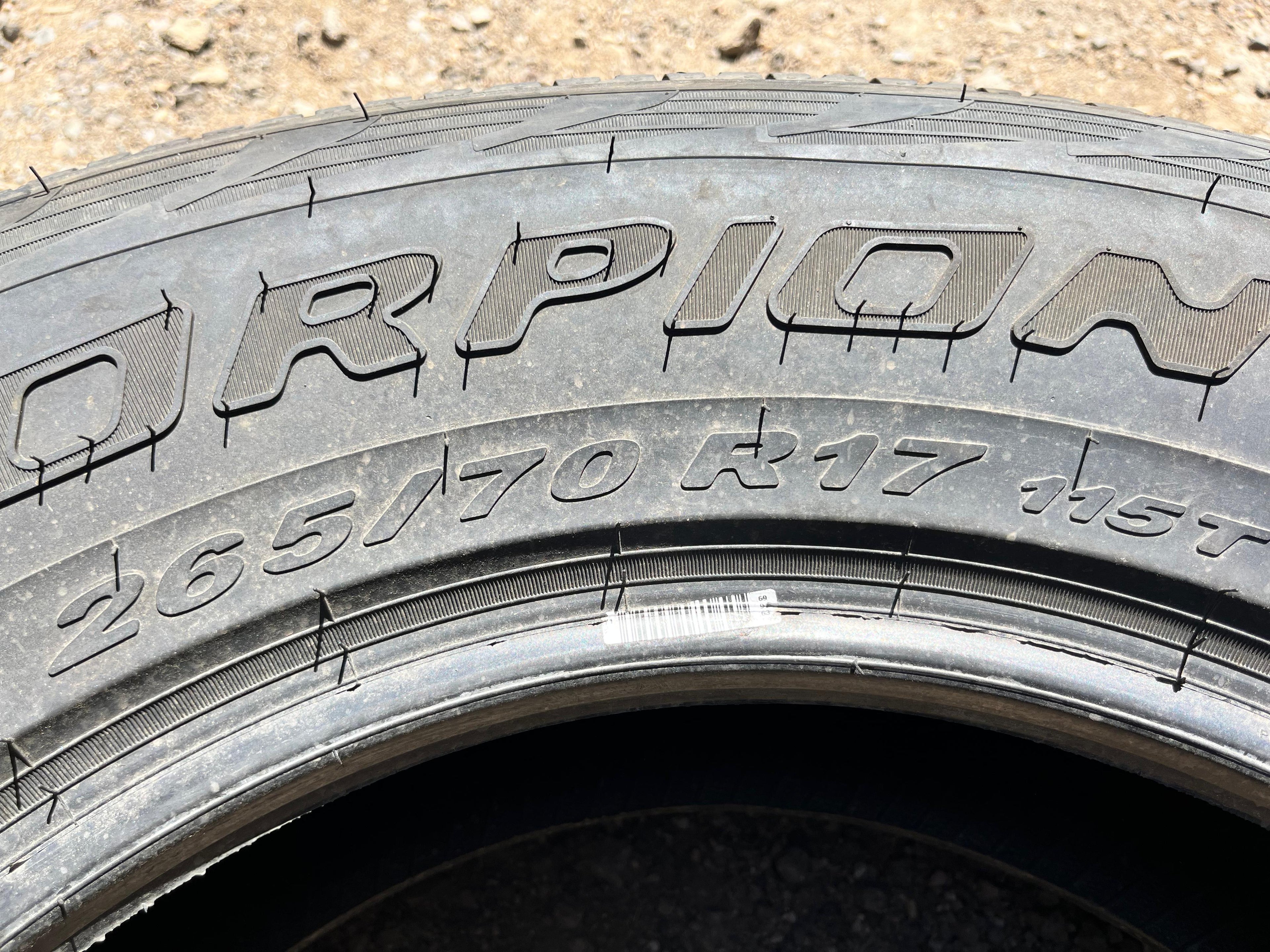 265/70R17 Set (4 Used Tires) Pirelli Scorpion (ATR