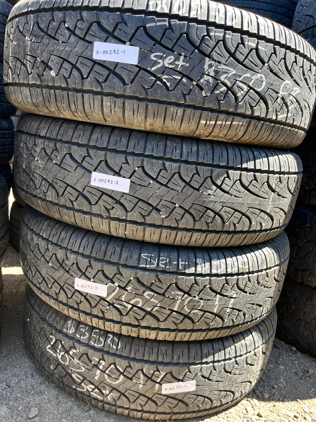 265/70R17 Set (4 Used Tires) Pirelli Scorpion (ATR)