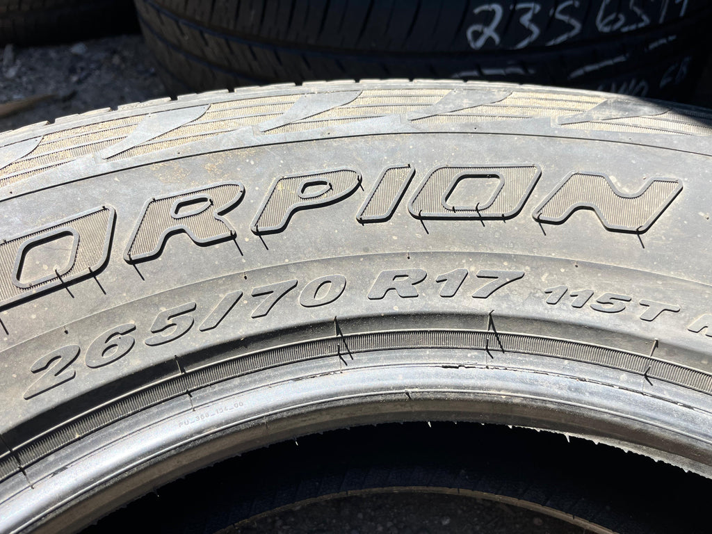 265/70R17 Set (4 Used Tires) Pirelli Scorpion (ATR)