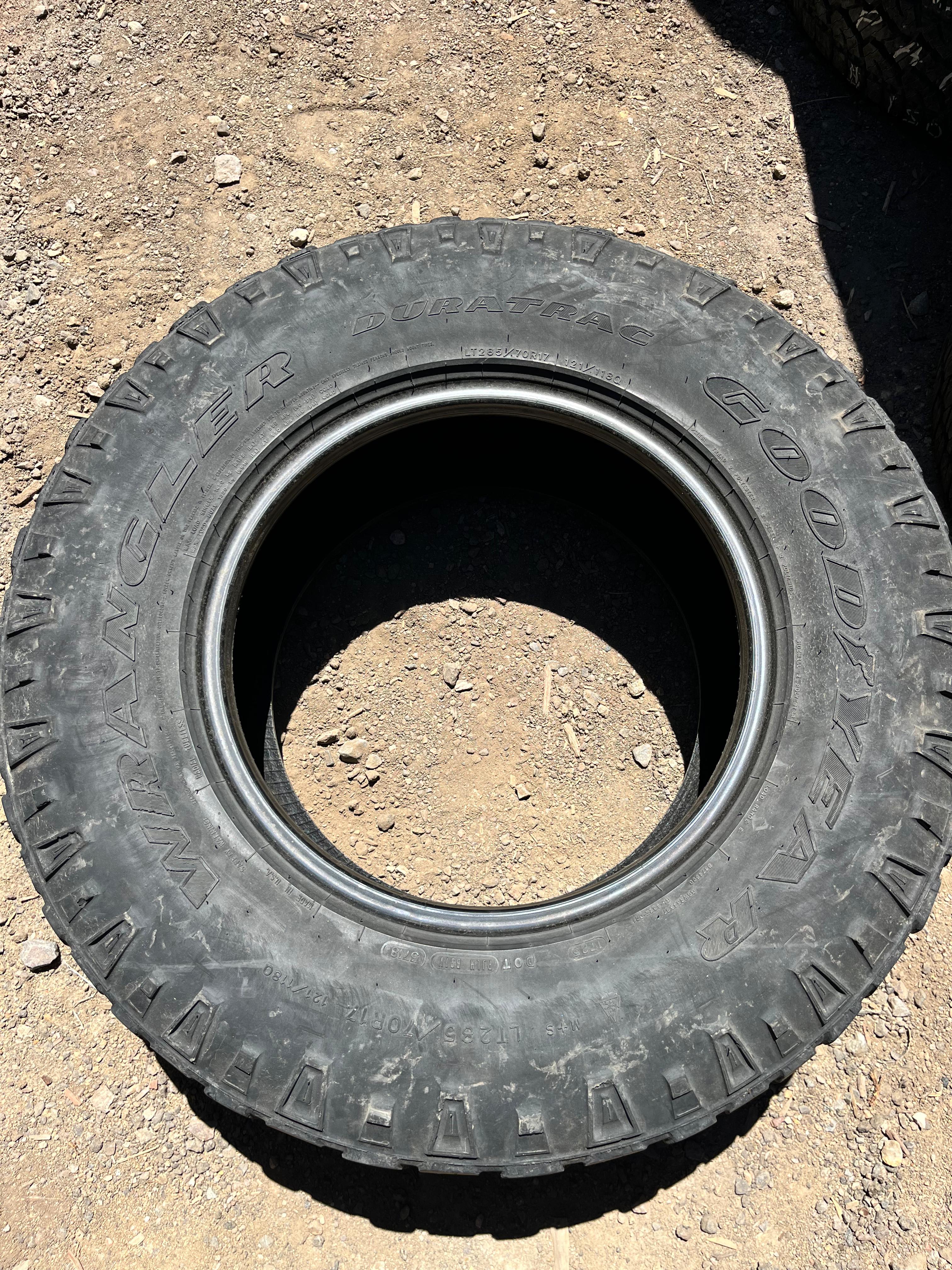 LT285/70R17 Pair (2 Used Tires) Goodyear Wrangler (Duratrac)