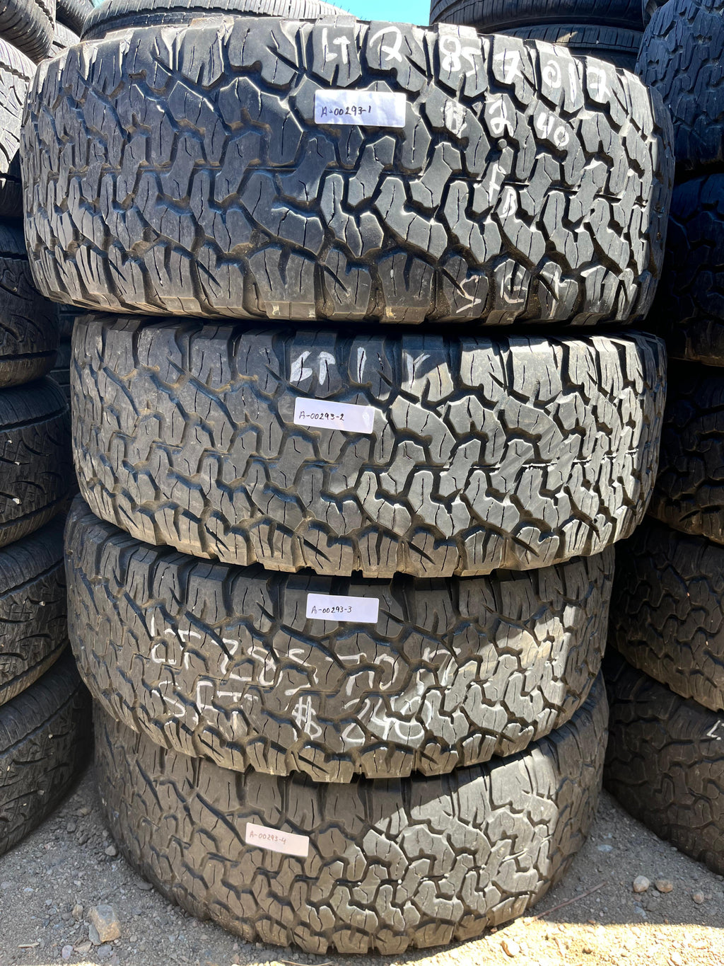 LT285/70R17 Set (4 Used Tires) BFGoodrich Baja Champion