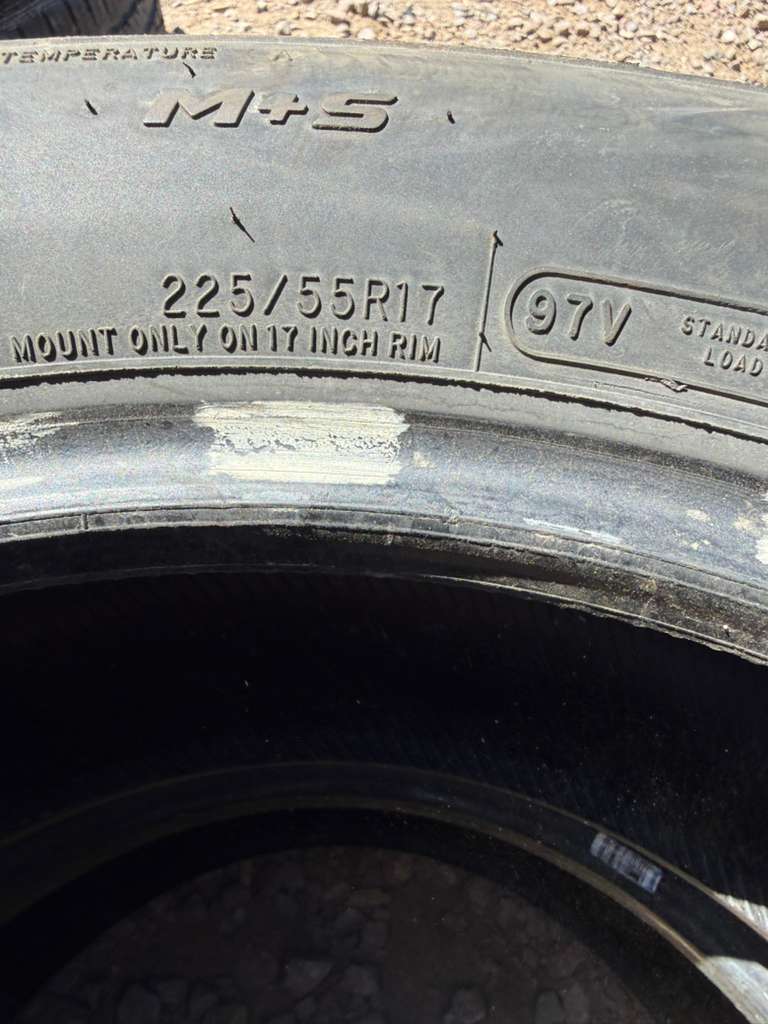 225/55R17 Pair (2 Used Tires) Mastercraft Stratus AS