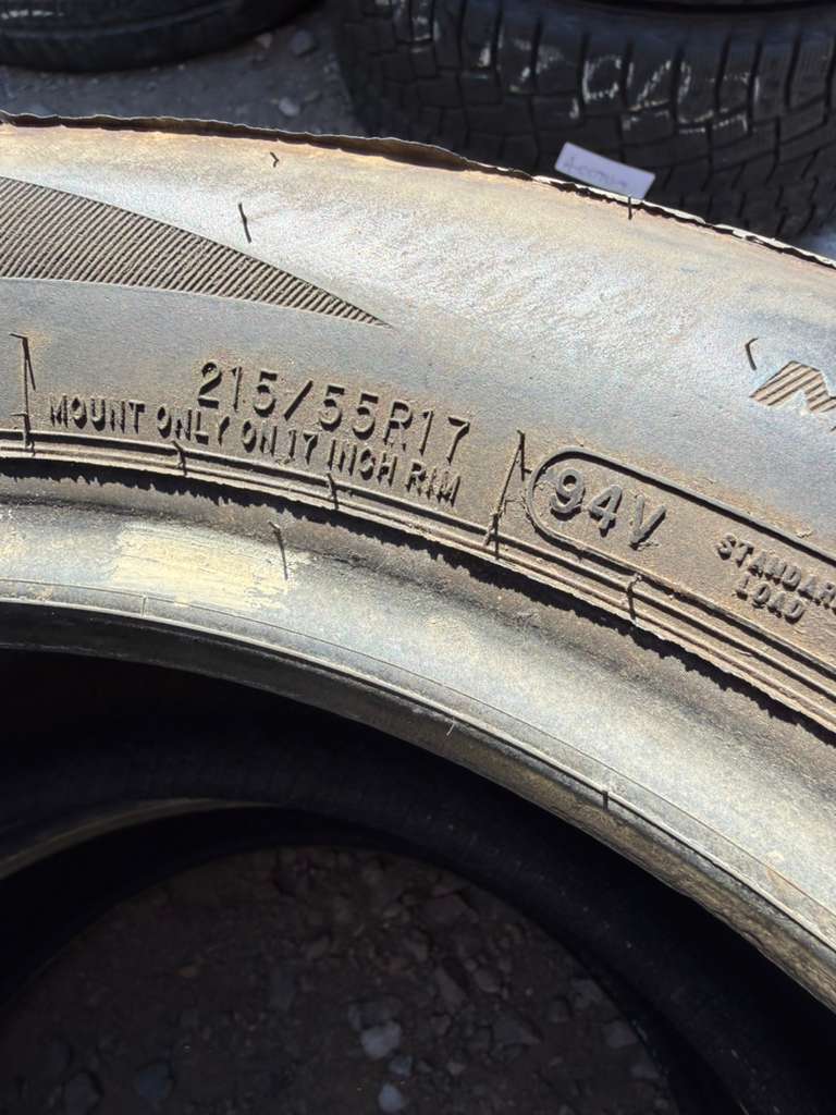 215/55R17 Pair (2 Used Tires) Arizonian Silver Edition