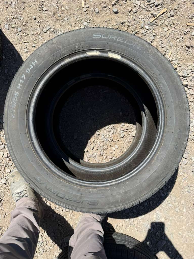215/55R17 Pair (2 Used Tires) SureDrive SureDrive All Season