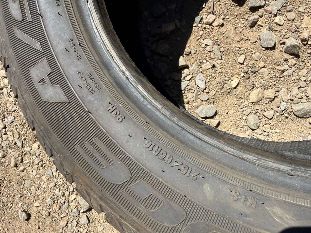 215/55R16 Pair (2 Used Tires) Kelly Edge