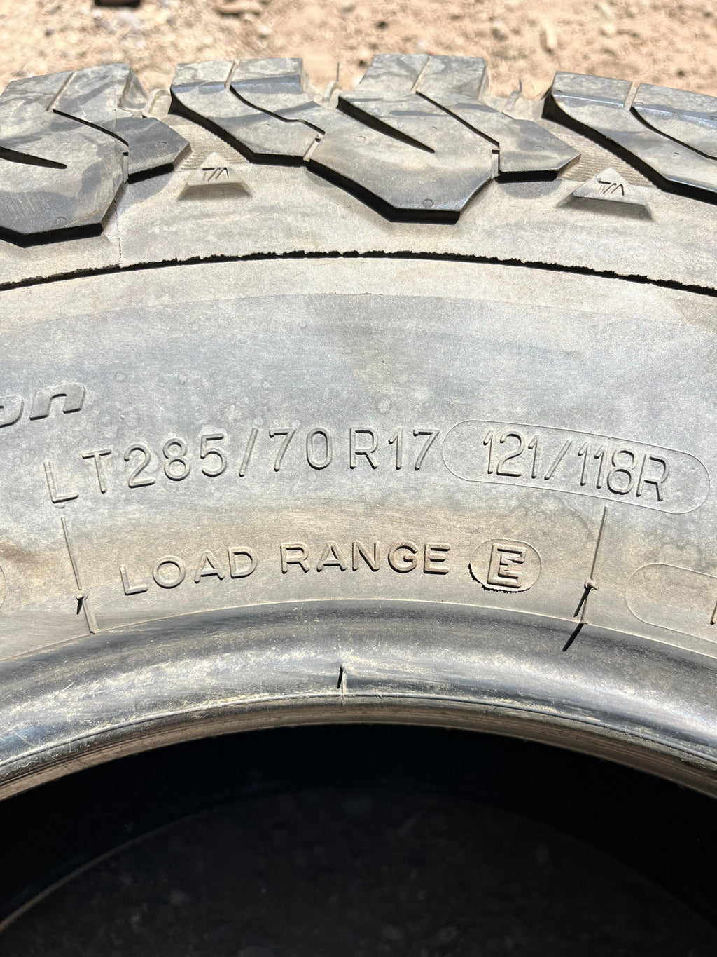LT285/70R17 Pair (2 Used Tires) BFGoodrich Baja Champion (KO2