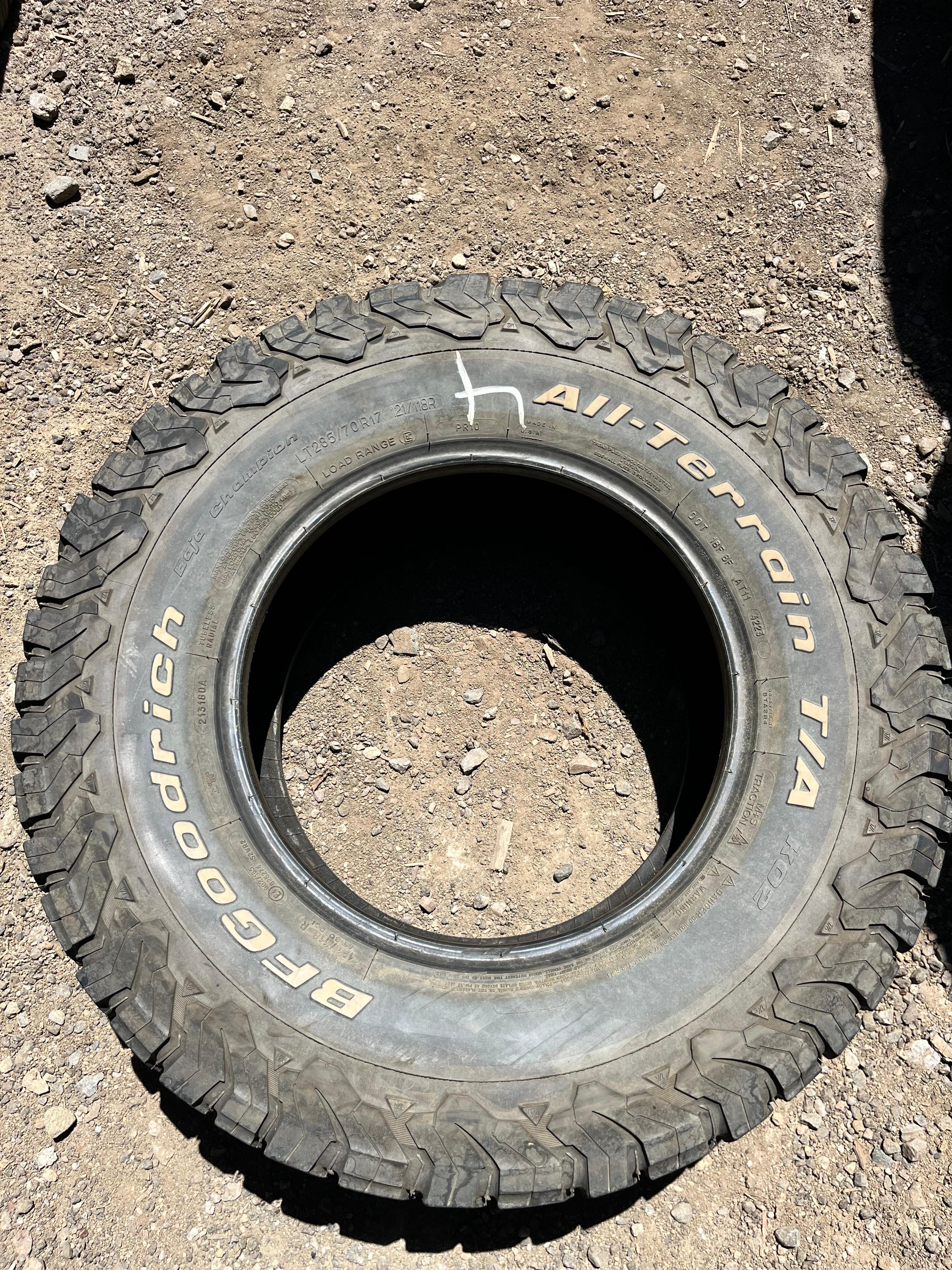 LT285/70R17 Pair (2 Used Tires) BFGoodrich Baja Champion (KO2