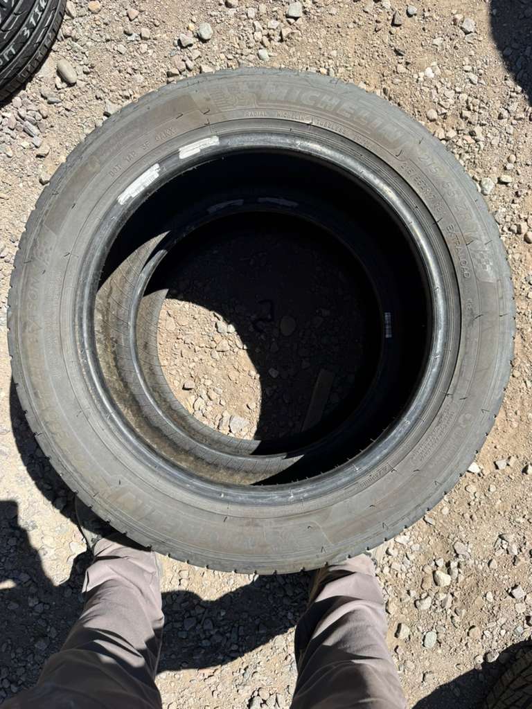 215/55R17 Pair (2 Used Tires) Michelin Pilot Sport All Season 4