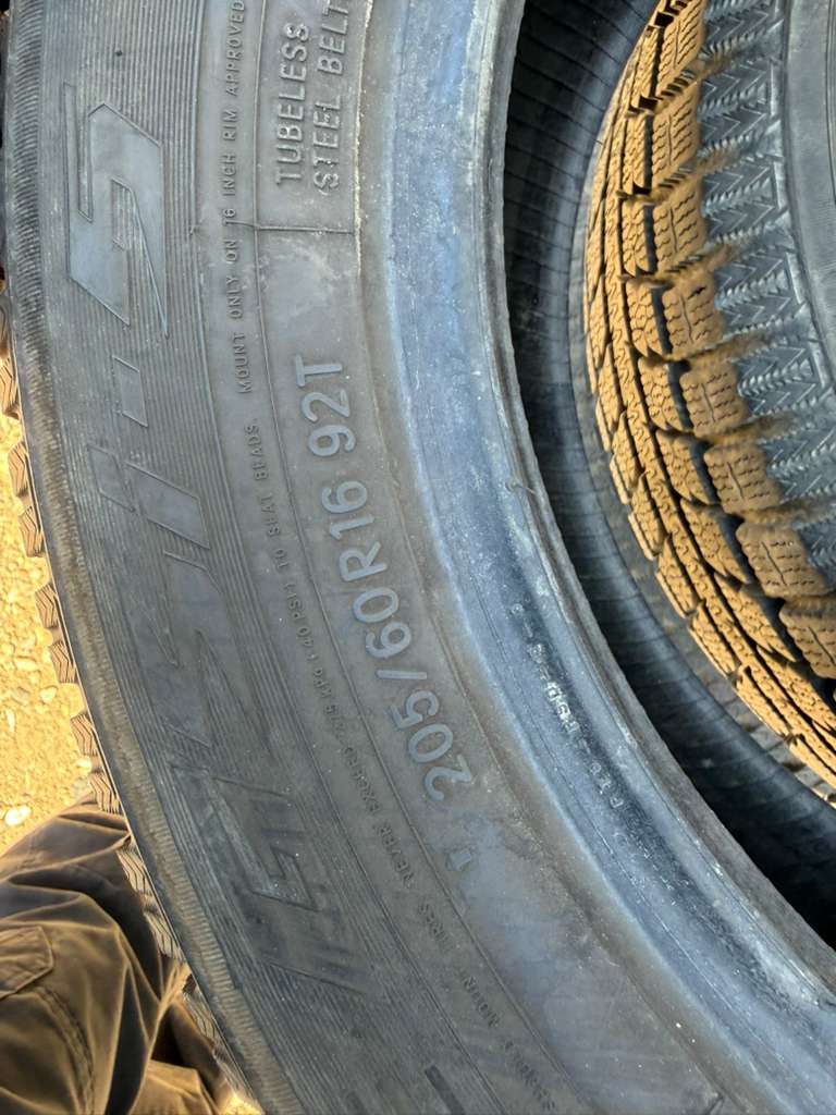 205/60R16 (3 Used Tires) Toyo Snow Tires
