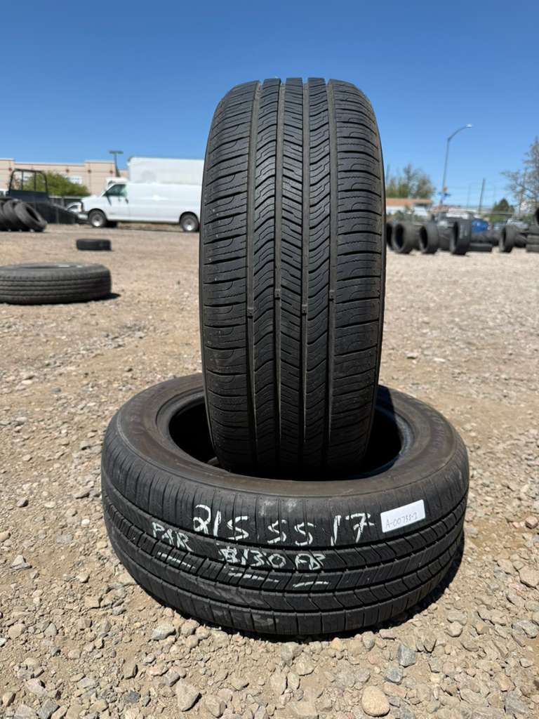 215/55R17 Pair (2 Used Tires)  Sailun Atrezzo SH408