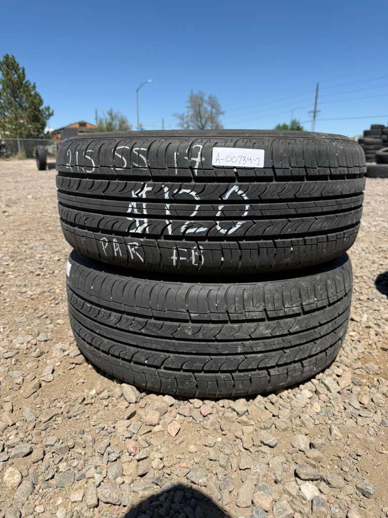 215/55R17 Pair (2 Used Tires) Nexent CP672
