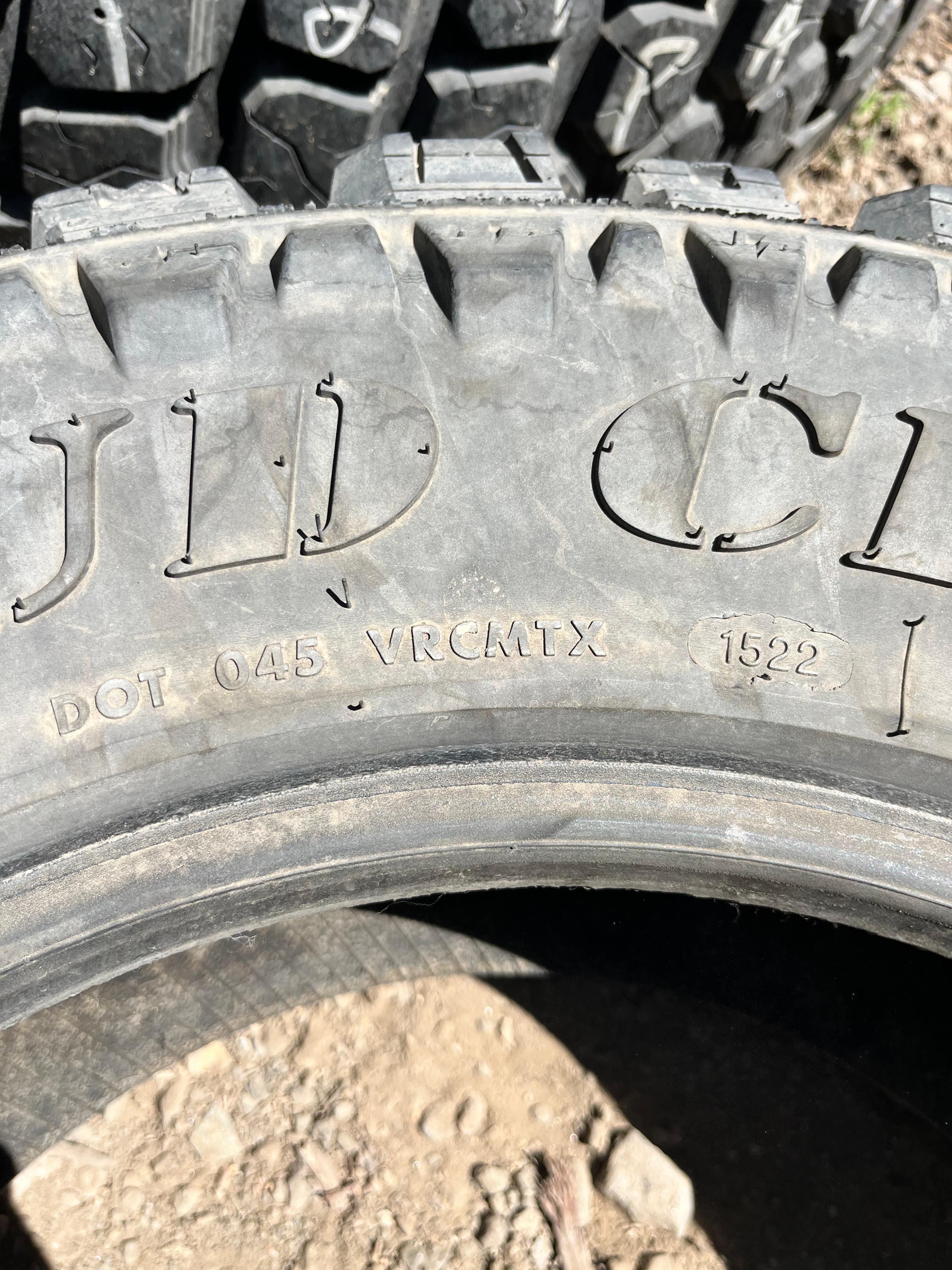 LT245/75R17 Pair (2 Used Tires) Mud Claw Comp MTX