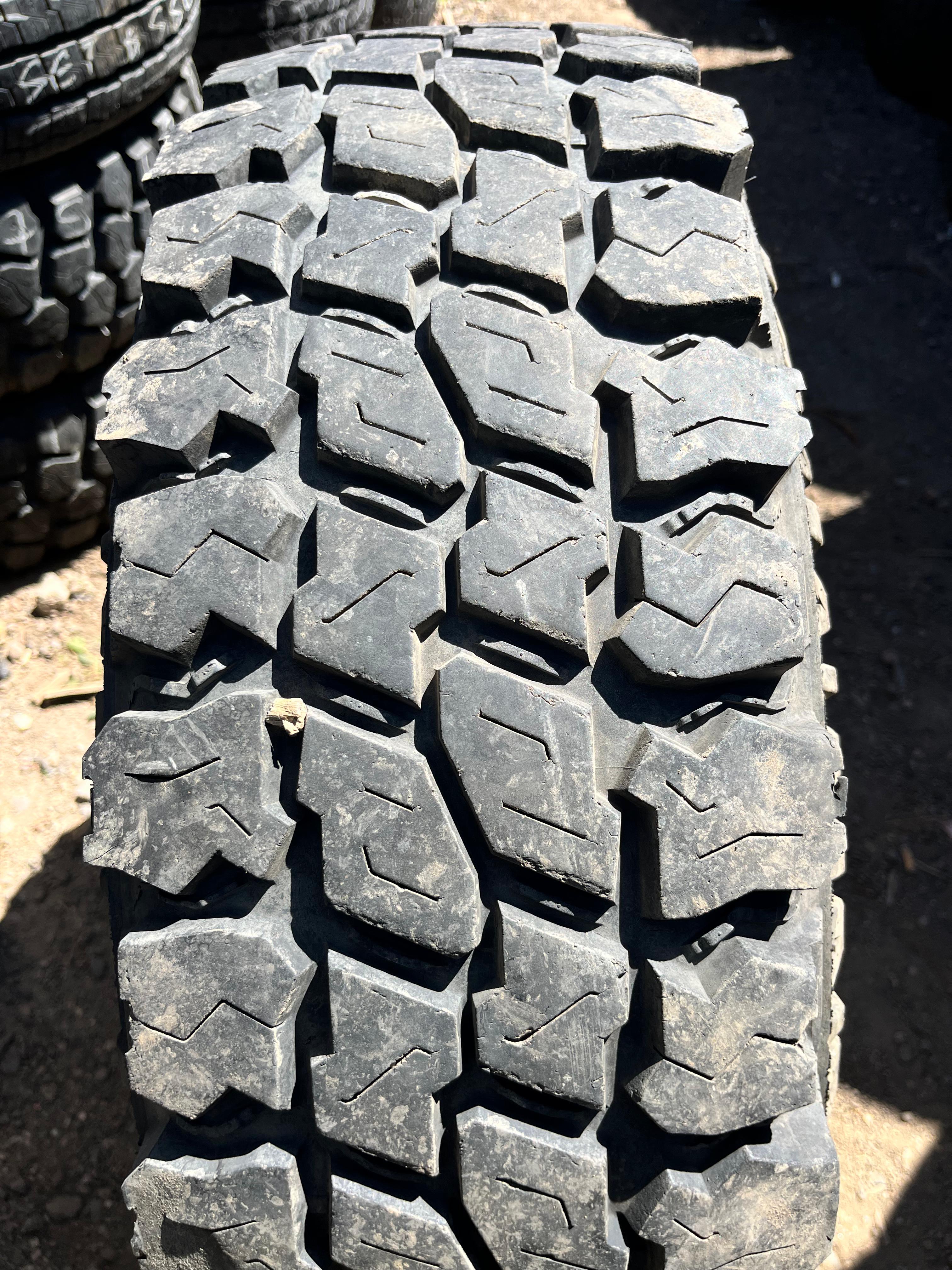 LT245/75R17 Pair (2 Used Tires) Mud Claw Comp MTX