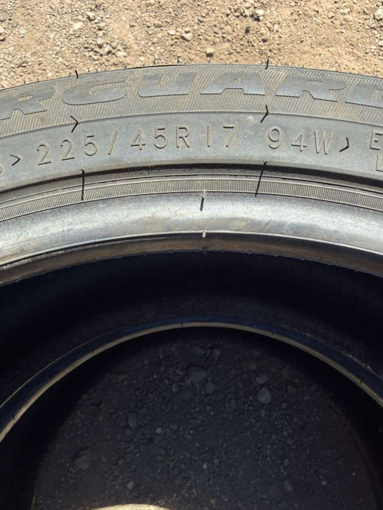 225/45R17Pair (2 Used Tires) Milestar Weatherguard AS710 Sport