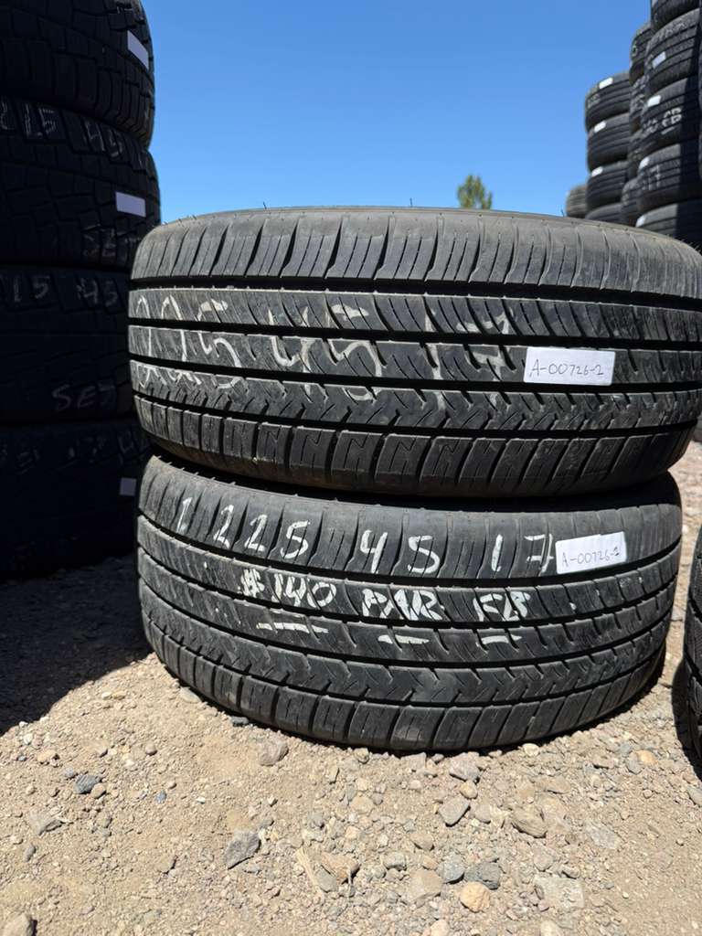225/45R17  Pair (2 Used Tires) Advanta HPZ-02