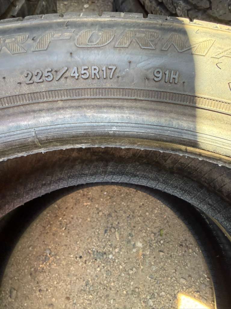 225/45R17Pair (2 Used Tires) Douglas Performance