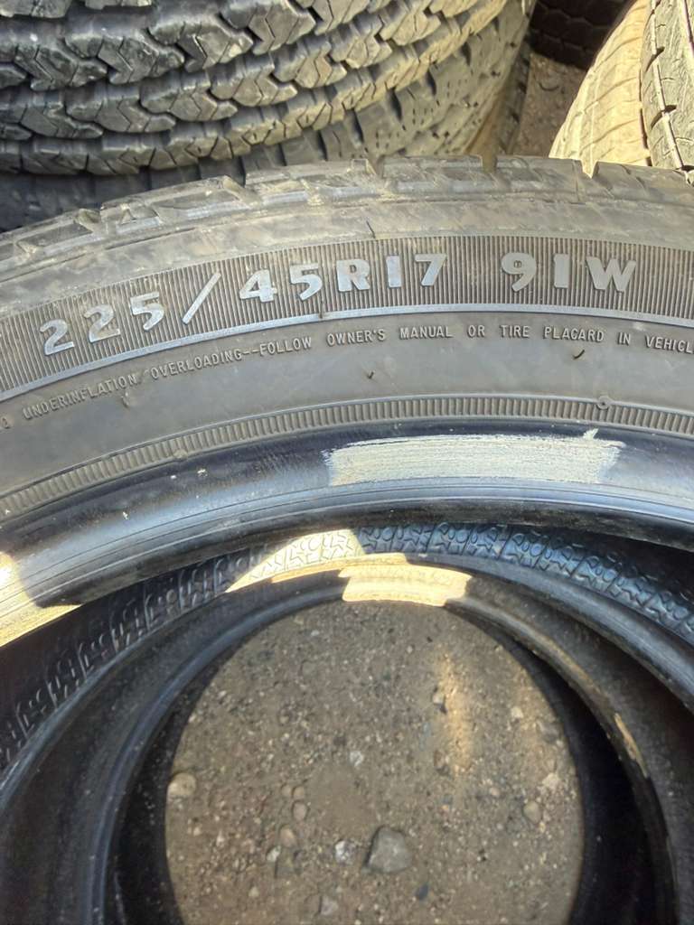 225/45R17 (3 Used Tires) Douglas Touring A/S