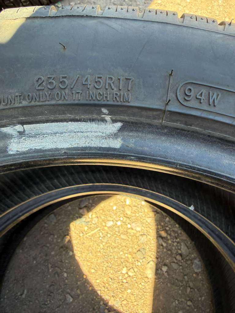 235/45R17 Pair (2 Used Tires) Cooper Zeon RS3-A