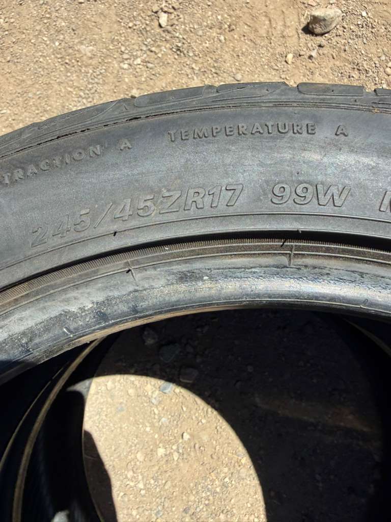 245/45R17 Pair (2 Used Tires) Falken ZIEX ZE512
