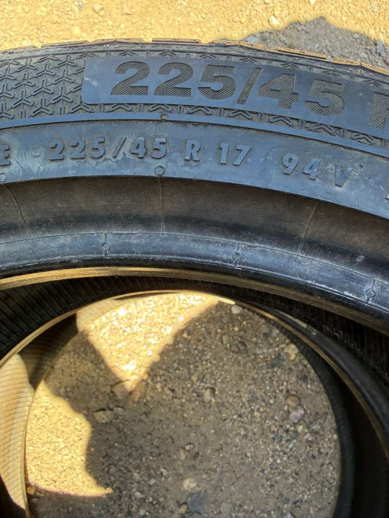 225/45R17  Pair (2 Used Tires) Barum Bravuris 3 HM