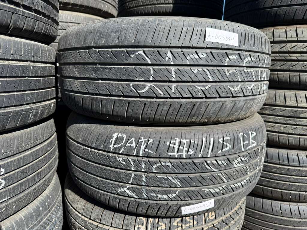 215/55R16 Pair (2 Used Tires) Hankook Kimberly Gt