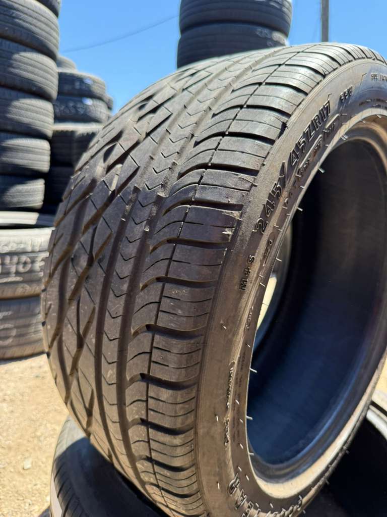 245/45R17 Pair (2 Used Tires)  Goodyear Eagle GT