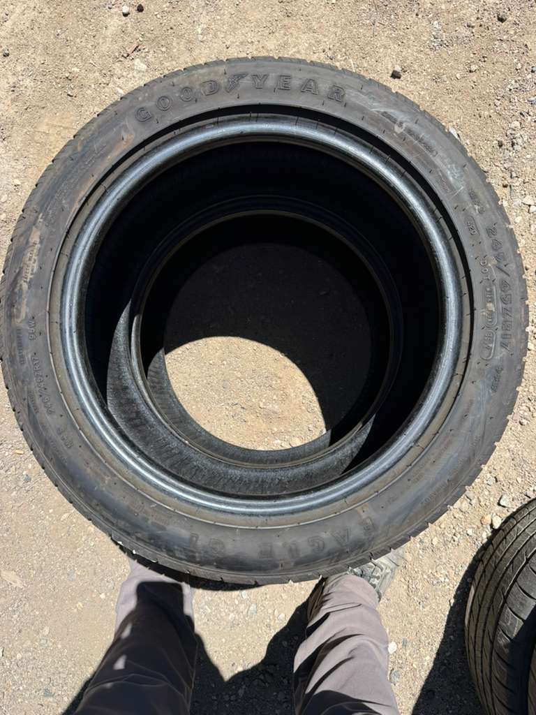 245/45R17 Pair (2 Used Tires)  Goodyear Eagle GT