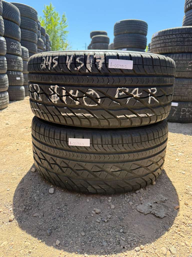 245/45R17 Pair (2 Used Tires)  Goodyear Eagle GT